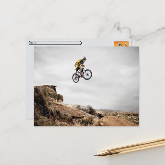 Postcrossing - Mountain Biking Postcard シーズンポストカード (正面/裏面インサイチュ)