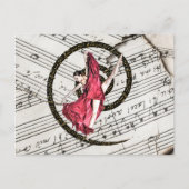 Postcrossing - Musical Dancer Postcard シーズンポストカード (正面)