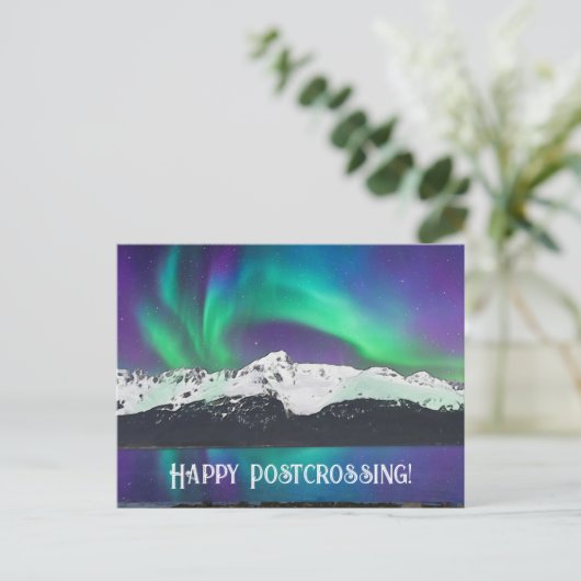Postcrossing Northern Lights 1 – はがき (スタンド正面)