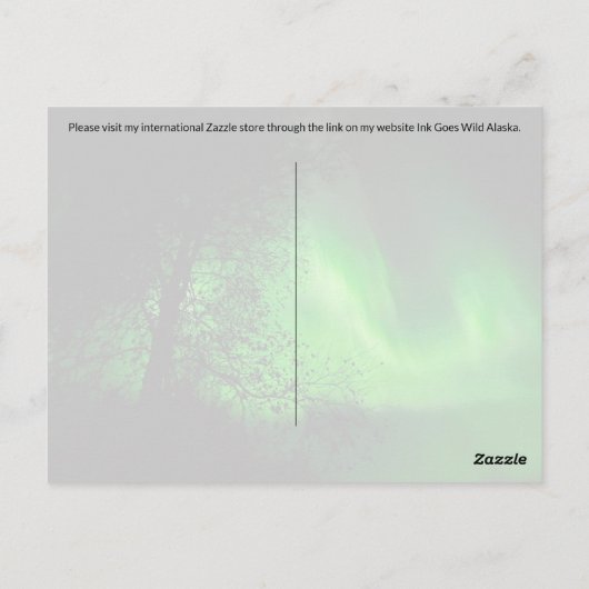 Postcrossing Northern Lights 2 – はがき (裏面)