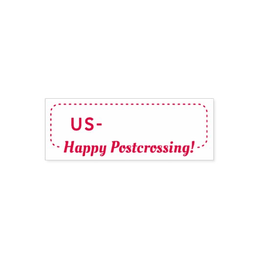 Postcrossing Postcard ID US America Postcrosser セルフインキングスタンプ (デザイン)