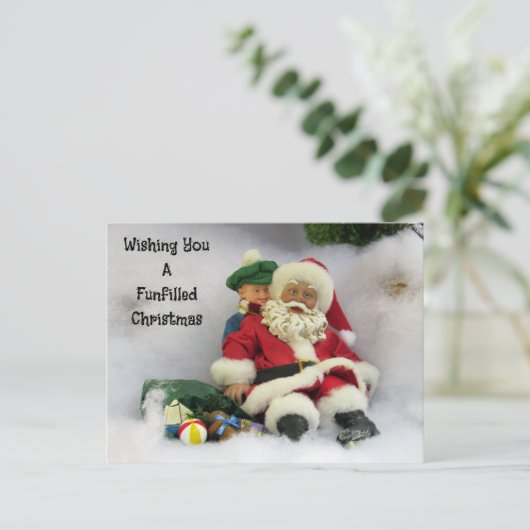 Postcrossing - Santa Takes a Tumble ポストカード (スタンド正面)