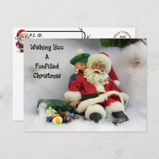 Postcrossing - Santa Takes a Tumble ポストカード (正面/裏面)