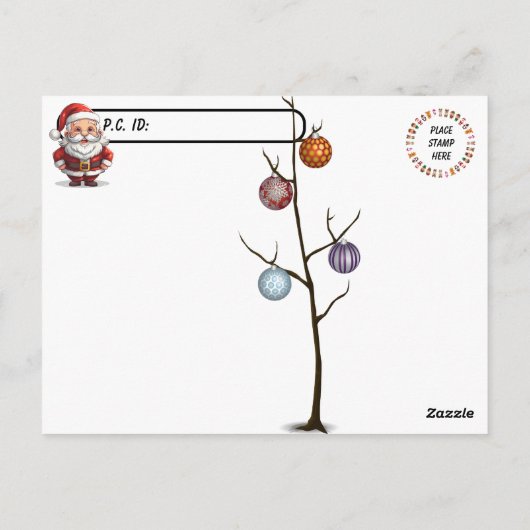 Postcrossing - Santa Takes a Tumble ポストカード (裏面)