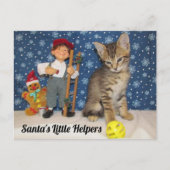 Postcrossing - Santa's Little Helpers - Cat & 小妖精や ポストカード (正面)
