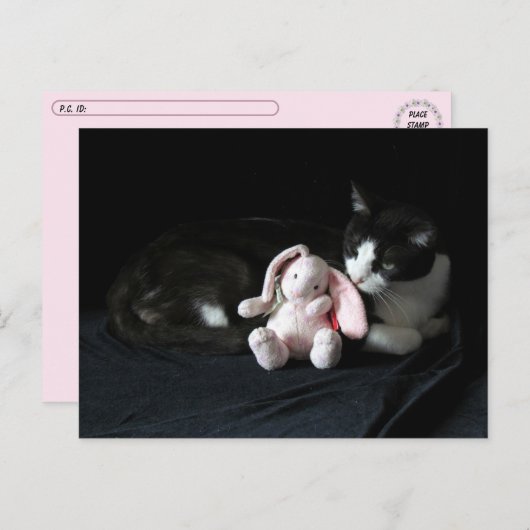 Postcrossing Some Bunny Love Me - Catポストカード ポストカード (正面/裏面)