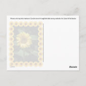 Postcrossing Sunflower – はがき (裏面)