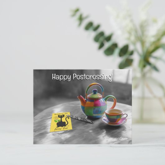 Postcrossing Tea – ポストカード (スタンド正面)