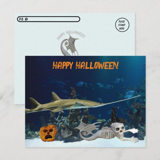 Postcrossing - Under The Sea Halloween Postgirls ポストカード (正面/裏面)