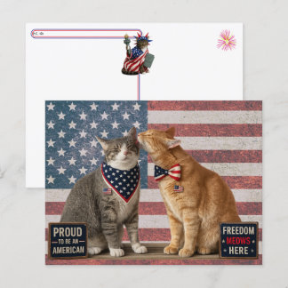 Postcrossing - USAパトリオットキャッツ ポストカード