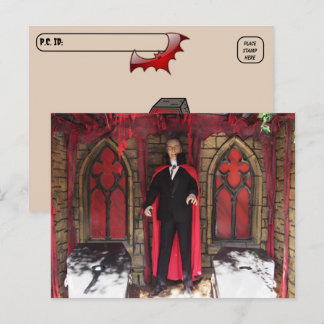 Postcrossing - Vampire Monster / Halloween ポストカード