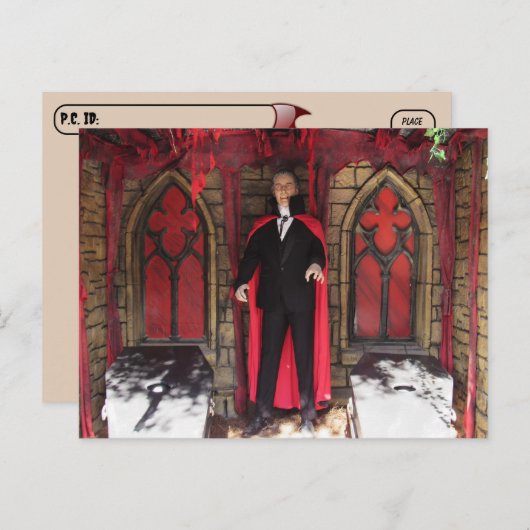 Postcrossing - Vampire Monster / Halloween ポストカード (正面/裏面)