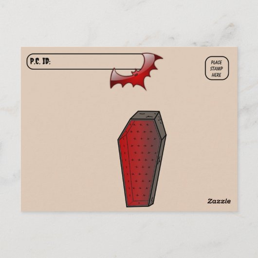 Postcrossing - Vampire Monster / Halloween ポストカード (裏面)