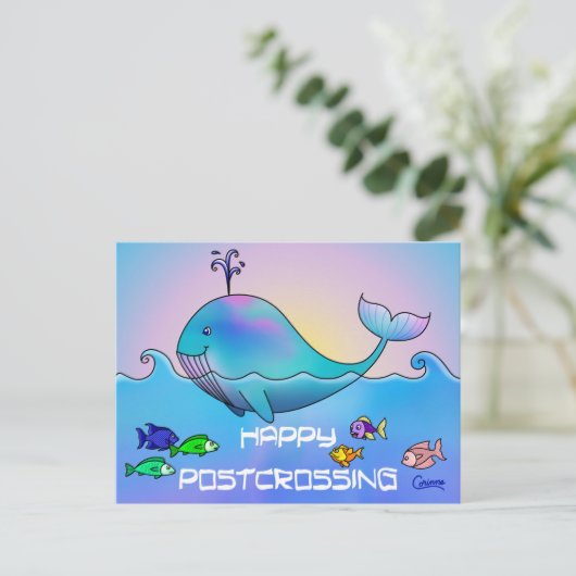 Postcrossing Whale – はがき (スタンド正面)