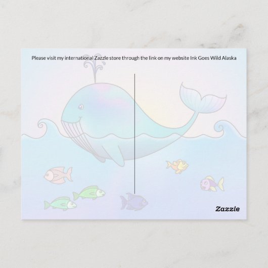 Postcrossing Whale – はがき (裏面)