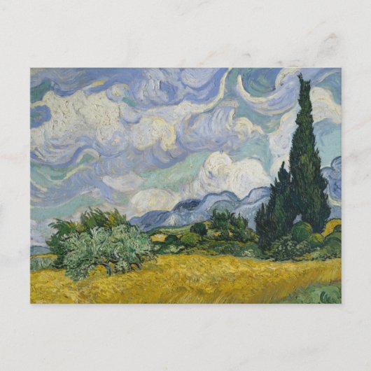 Postcrossing - Wheatfields with Cyples Van ゴッホ ポストカード (正面)