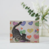 Postcrossing - Wyatt The Cat's Conversationハート ポストカード (スタンド正面)