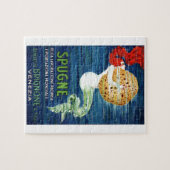 Posteを広告しているスポンジを持つ1920年のイタリアンな人魚 ジグソーパズル (横)