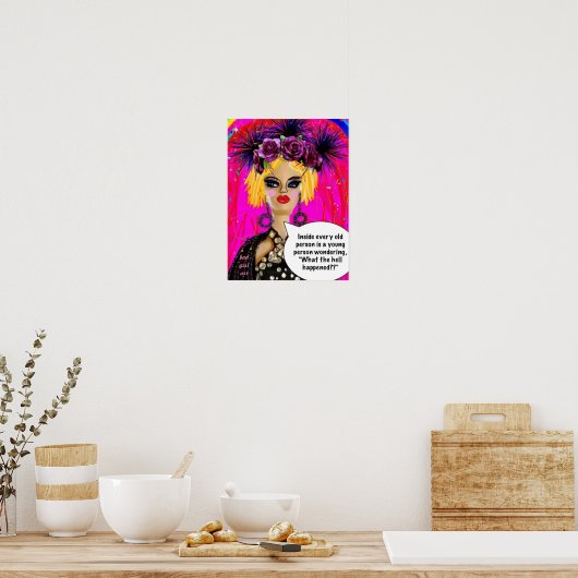 POSTER古い人は誰でも若い人 ポスター (キッチン)