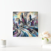 Poster スクエア壁時計 (ホーム)