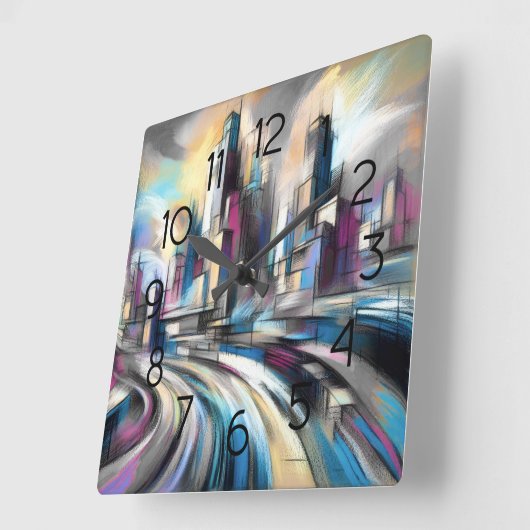 Poster スクエア壁時計 (傾斜)