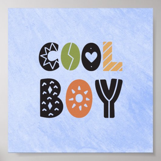 Poster (15,2 x 15,2cm) - Cool Boy ポスター (正面)