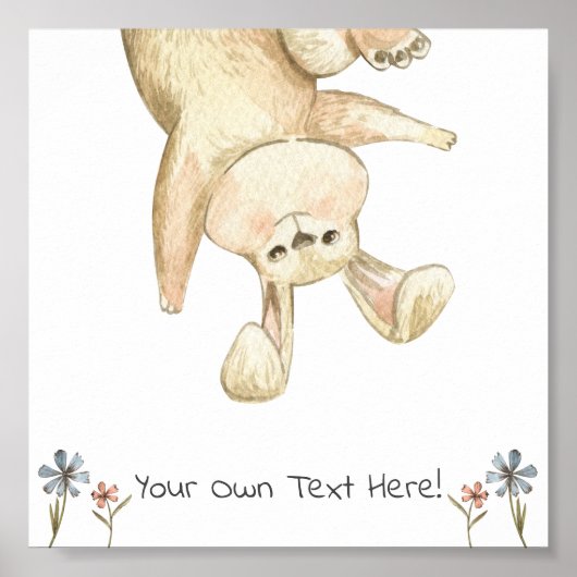 Poster (15,2 x 15,2cm) - Cute Rabbit ポスター (正面)