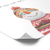Poster (15,2 x 15,2cm) - Snowman In A Sweater ポスター (角)