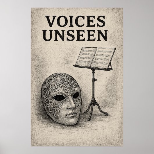 Poster 47, Voices Unseen, ヴィンテージ・アート ポスター (正面)