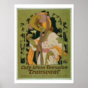Poster advertising 'Transvaal' a Coffee, Wine and ポスター