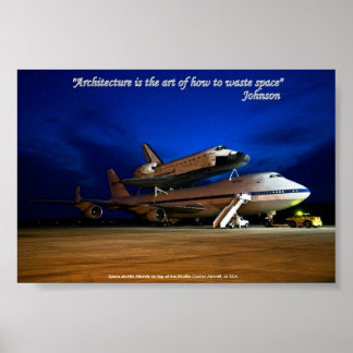 Poster, "Architecture is the art...waste space" ポスター