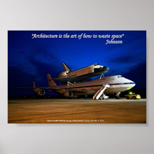 Poster, "Architecture is the art...waste space" ポスター (正面)