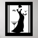 Poster ART DECO LADY Black White ポスター<br><div class="desc">Poster ART DECO LADY Black White</div>