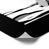 Poster ART DECO LADY Black White birds ポスター (角)