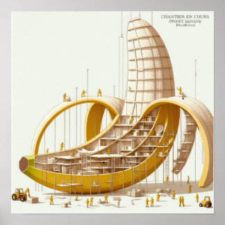 Poster artistique - Projet Banane : architecture e ポスター