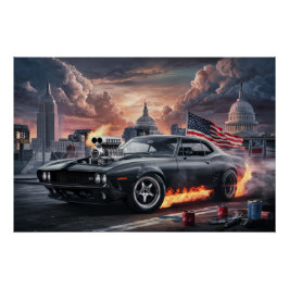 Poster Auto Drapeaux 02 ポスター