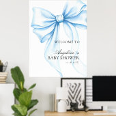 Poster  Baby showerv delicate bow. ポスター (ホームオフィス)