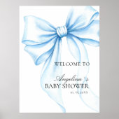 Poster  Baby showerv delicate bow. ポスター (正面)