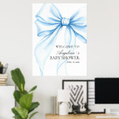Poster Baby showerv delicate bow. ポスター (ホームオフィス)
