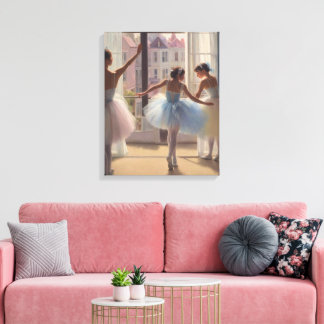 Póster Bailarinas frente a la ventana キャンバスプリント