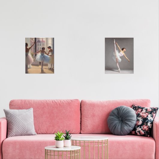 Póster Bailarinas frente a la ventana y Arabesco (リビング)