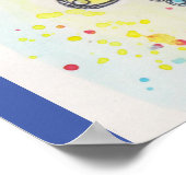 Poster Bijou kabyle aquarelle bleu ポスター (角)