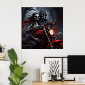 Poster Biker au Charme Rebelle ポスター (ホームオフィス)