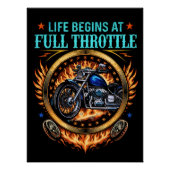 Poster Biker, Life Begins At Full Throttle ポスター (正面)