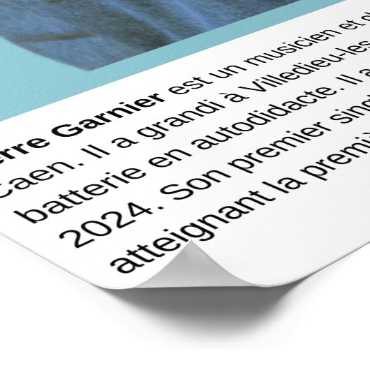 Poster Biographie Pierre Garnier – Star Academy  ポスター (角)