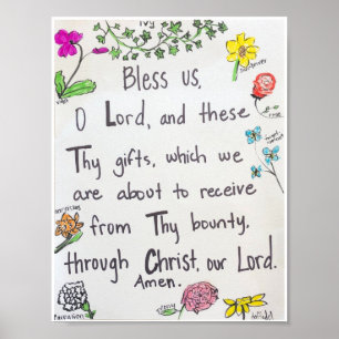 Poster - Blessing before meals ポスター