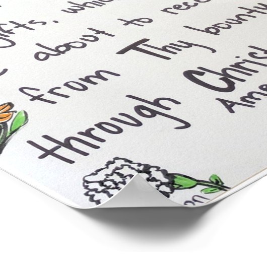 Poster - Blessing before meals ポスター (角)