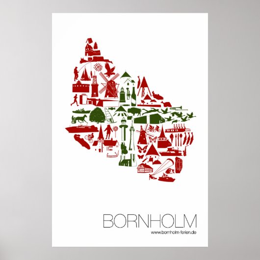 Poster "Bornholm Logo" 60 x 90 cm Hochformat ポスター (正面)