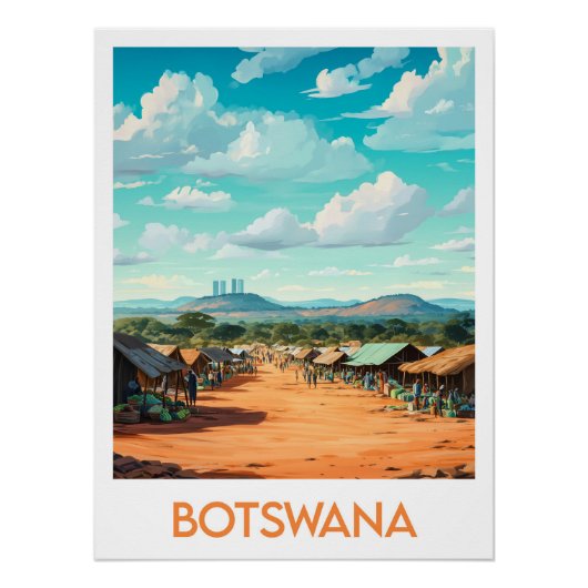 Poster Botswana ポスター (正面)