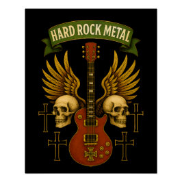 Poster brillant Hard Rock Metal ポスター